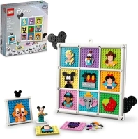 LEGO Disney Classic 100 Years of Disney Animation Icons 43221 Buildable Disney Toy with Mickey Mouse Minifigure, Classic Disney Wall Art, Fun Toys for Kids Ages 6+