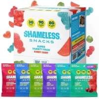 Shameless Snacks - Healthy Low Calorie Snacks, Low Carb Keto Gummies (Gluten Free Candy) - 6 Pack Super Variety Pack