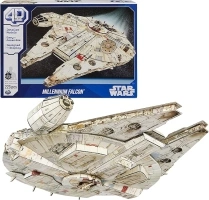 4D Build Star Wars Millennium Falcon 3D Model Kit, Star Wars Gifts, Star Wars Toys Desk Decor for Star Wars Fans & Collectors, Adults & Teens 12+