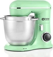 Kitchen in the box Stand Mixer, 4.5QT+5QT Two bowls Electric Food Mixer, 10 Speeds Household Kitchen Mixer for Daily Use with Egg Whisk,Dough Hook,Flat Beater (Green)