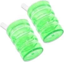 Rehabilitation Advantage 8oz Long Spout Feeding Cup, Green, Set of 2