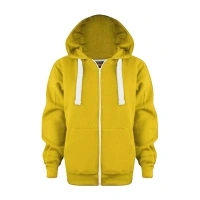 TOWED22 Zip up Hoodie Kids Hooded Sweatshirts for Boys Girls Toddlers Hooded Full Zipper Jacket Shirt(Yellow,11-12 Y)