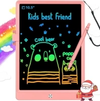 LCD Writing Tablet Doodle Board,10.5 inch Colorful Drawing Pad,Electronic Drawing Tablet, Drawing Pads,Travel Gifts for Kids Ages 3 4 5 6 7 8 Year Old Girls Boys (Pink)