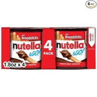 Nutella & GO! 4 Pack, Hazelnut and Cocoa Spread with Breadsticks, Snack Cups, 1.9 oz Each