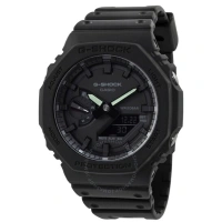 Alarm World Time Quartz Analog-Digital Black Dial Men