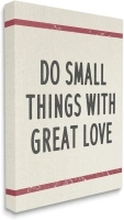 Stupell Industries Do Things with Love Red Bistro Stripe, Design by Daphne Polselli Canvas Wall Art, 16 x 20, Beige