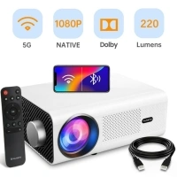 VANKYO Leisure 495W Native 1080P Mini Projector, Full HD 5G WiFi Video Projector with Bluetooth