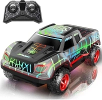 Spider Remote Control Car for Boys 4-7, Mini RC Racing Cars for Kids Ages 3 and up, 2.4Ghz Beginners RC Cars with Cool Light and Rechargeable Toys for Boys Ages 3 4 5 6 7 8 Birthday Xmas Gift, Black