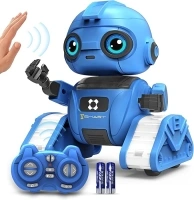 Robot Toys for Boys and Girls, Rechargeable Remote Control Robot with Auto-Demonstration, Light Projection, Dance Moves, Music, and Gesture Sensing –Toy Robot Gifts for 3+ Boys and Girls (Blue)