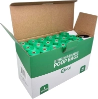 Rail Biodegradable Poop Bags (EPI) - Ultra Strong Leak Free Dog Waste Bags 36 Rolls with Dispenser, 540 Bags per Box