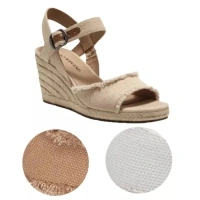 Lucky Brand Mindra Canvas Espadrille Platform Wedge Sandals for Women