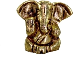 eSplanade Brass Ganesha Idol - 1.2 inches (Small Size) | Home Decor | Ganesh Ganesha | Bal Ganesh | Ganpati Ganapati Murti Statue (Antique)