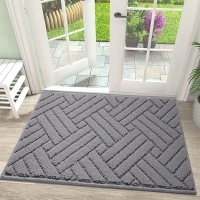 Door Mat Indoor Doormat, Entryway Rug Door Mats Non-Slip Rubber Backing, Low-Profile Entrance Rugs, Absorbent Resist Dirt Doormats Washable Floor Door mat,24"x36"Grey