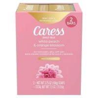 Caress Beauty Bar Soap For Women, Daily Silk With Silk Extract and Floral Oil Essence Moisturizing Body Soap for Silky, Soft Skin, 3.75 oz, 2 Bath Bars