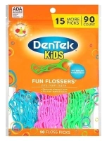 DenTek Kids Fun Flossers, Wild Fruit, 90 Count