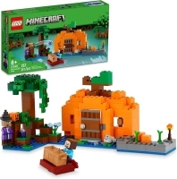 LEGO Minecraft The Pumpkin Farm 21248 Building Toy, Hands-on Action in The Swamp Biome Featuring Steve, a Witch, Frog, Boat, Treasure Chest and Pumpkin Patch, Minecraft Toy for Boys and Girls Aged 8+