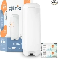 Diaper Genie Signature Gift Set | Includes Easy Roll Refill with 48 Bags | Holds Up to 2256 Newborn Diapers