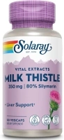 SOLARAY Milk Thistle Seed Extract 350 mg Guaranteed to Contain 80% Silymarin, Traditional Liver Support, Vegan & Lab Verified for Quality, 60 Day Money-Back Guarantee, 30 Servings, 30 VegCaps