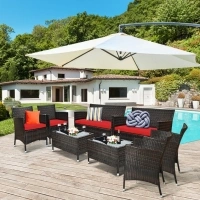 8 Piece Set: Costway Rattan Patio Furniture Set