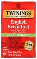 Twinings English Breakfast Tea, Decaffeinated, Tea Bags, 20 ct