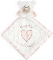 DEMDACO Guardian Angel Bear White and Pink 15 x 13 Inch Children