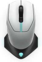 Alienware Wired/Wireless Gaming Mouse 610M-Light, Lunar Light