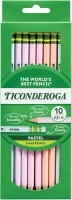 Ticonderoga® Pastel Pencils, #2 Soft, Assorted Colors, Pack of 10 Pencils