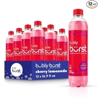 bubly burst, Cherry Lemonade, 16.9 FL Oz Bottles (Pack of 12)