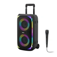 OKKO Sonic Bass V4 Portable Bluetooth Speaker with Wired Microphone and USB Charging Cable