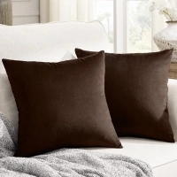 Homelike Moment Throw Pillow Covers 24x24 Pack of 2 Home Room Decorative Dark Grey Solid Pillow Cases Square Pillow Sham Cozy Velvet Cushion Cases for Sofa Couch Car Bedroom