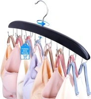 1PC Bra-Hanger-Space-Saving for Closet, Tank-Top-Hanger Stackable with 360°Rotating Hook,Closet-Organizer and Storage Hold Up 14 Bras-Camisoles-Ties-Swimsuits-Strappy-Dress