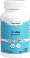 Vitacost Biotin - 5000 mcg - 120 Capsules