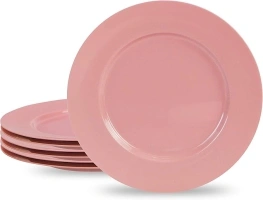 Reston Lloyd Salad Plate, Pink Calypso Basics Melamine, Set of 6