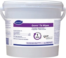 Diversey Oxivir Tb 5627427 One Step Disinfectant Cleaning Wipes, Accelerated Hydrogen Peroxide, Extra Large Sheets, 160-Wipes, 1-Bucket