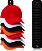 Hat Organizer for Baseball Caps, 1 Pack Hat Rack Adhesive Hat Hooks for Wall Hold Up to 16 hats, Hat Storage Display Hat Hanger Holder for Door Closet, Patent Pending