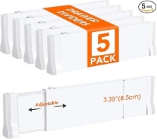 5 Pack Drawer Dividers for Clothes, 11.6