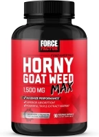 FORCE FACTOR Horny Goat Weed Max, Horny Goat Weed for Men and Women to Maximize Performance and Drive, Triple-Extract HGW Horny Goat Weed Herbal Supplement, 1500mg, 90 Capsules, Red