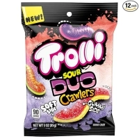 Trolli Sour Brite Duo Crawlers Candy, 3 Ounce Bags (Pack of 12)