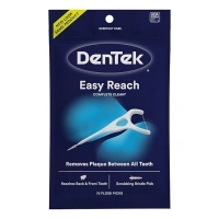 DenTek Complete Clean Easy Reach Floss Picks, 75 Count (Package May Vary), Mint Flavor