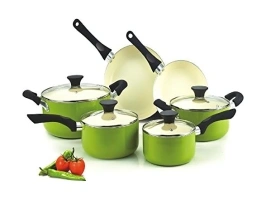 Cook N Home 10 Piece Ceramic Kitchen Cookware Sets