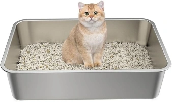 Stainless Steel Cat Litter Box – Durable, Easy to Clean, Rust-Resistant, Eco-Friendly, Ideal for Cats