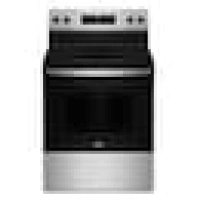 Whirlpool 30-in Glass Top 4 Burners 5.3-cu ft Freestanding Electric Range (Stainless Steel)