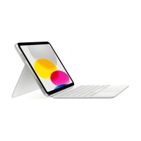 Apple Magic Keyboard Folio: iPad Keyboard and case for iPad (10th Generation), Detachable Two-Piece Design That attaches magnetically, Built-in trackpad, US English – White