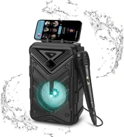 Portable Bluetooth Speaker, RGB Multi-Colors Rhythm Lights, Up to 8H Playtime, IPX5 Waterproof, HD Sound, TWS Pairing, Wireless Speakers for Home, Party, Outdoor, Beach