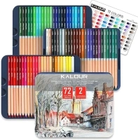 KALOUR 72 Professional Colored Pencil for Coloring,Oil-Based,Soft Core–Ideal for Artists and Beginners