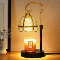 Candle Warmer Lamp, Home Decor, Timer, Dimmable, Adjustable Height, with 2 Bulbs,for Scented Jar Candles(Transparent Shade)