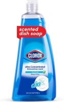 Clorox Ultra Concentrated Dishwashing Liquid Dish Soap with Oxi, Fresh Scent - Bleach Free Dish Washing Soap for Kitchen Dishes for Cleaning Grease, Dish Detegent Liquid Squeeze Bottle, 26 Fl Oz