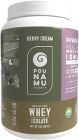 Pounamu Berry Cream Whey Protein Isolate Powder, 24g Protein, 6.3g BCAAs, 3.4g Leucine | Grass-Fed, Free-Range, New Zealand Dairy | Gluten-Free, Keto, Kosher | 2LB, 30 Servings