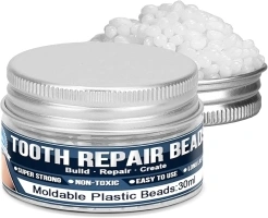 Tooth Repair Kit, 30ml Moldable Tooth Replacements Kit, Moldable Plastic Thermoplastic Beads