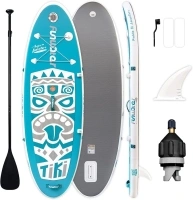 FunWater Inflatable Paddle Board Ultra-Light SUP for All Skill Levels Included with Stand Up Paddle Board, Adj Floating Paddles, Fins, Valve Adapter